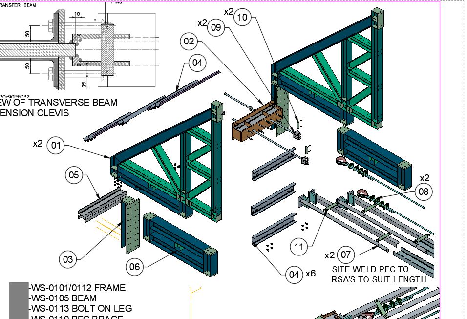 张力桁架3D数模图纸 附工程图